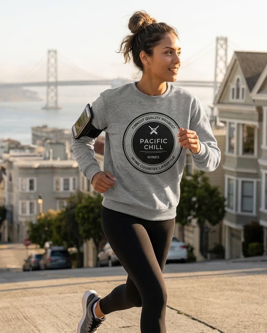 The Wine Country Sweater — heather grey crewneck