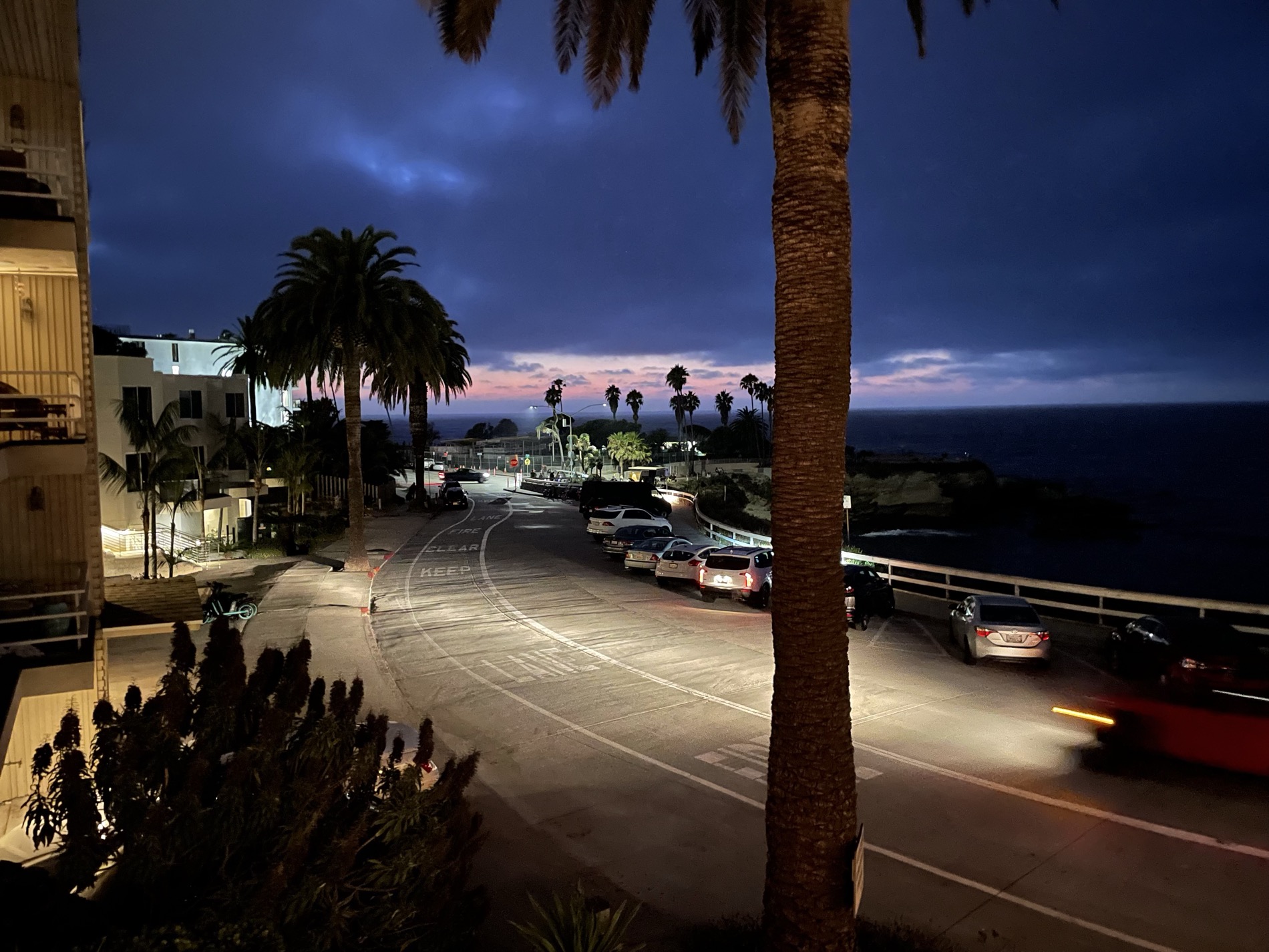 The coast at dusk